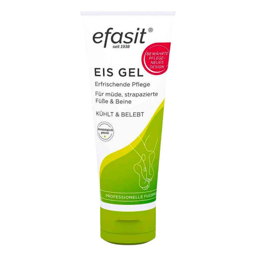 Efasit Ice Gel cools, deodorized and revived the feet. The ingredient panthenol promotes the regeneration of your skin.    • After sports  • For tired feet  • For fragrant, well-groomed feet during the warm season   Active feet work very hard, give them special attention, protection and care. VicNic.com