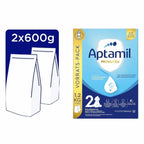 Aptamil Pronutra milk powder packaging with 2 bags of 600 g on a white background