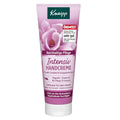 A squeeze tube of Kneipp Intensiv Handcreme with pink and purple graphics, featuring a white cap and German text, on a plain white background.