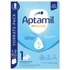 Aptamil Pronutra baby formula packaging on a white background