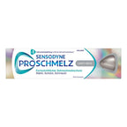 Sensodyne ProSchmelz toothpaste tube on a white background