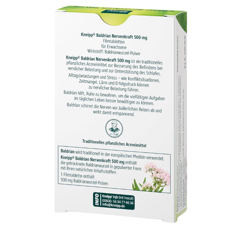 A white rectangular medicine box with green top and bottom panels, photographed on a plain white background. The front shows German text, a circular logo, and a small pink floral illustration near the bottom.