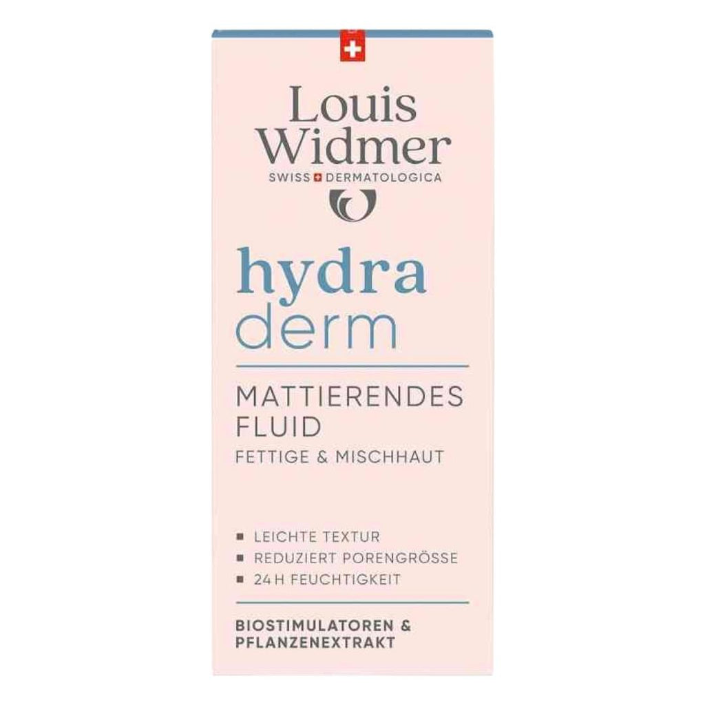 Louis Widmer hydraderm packaging on a white background