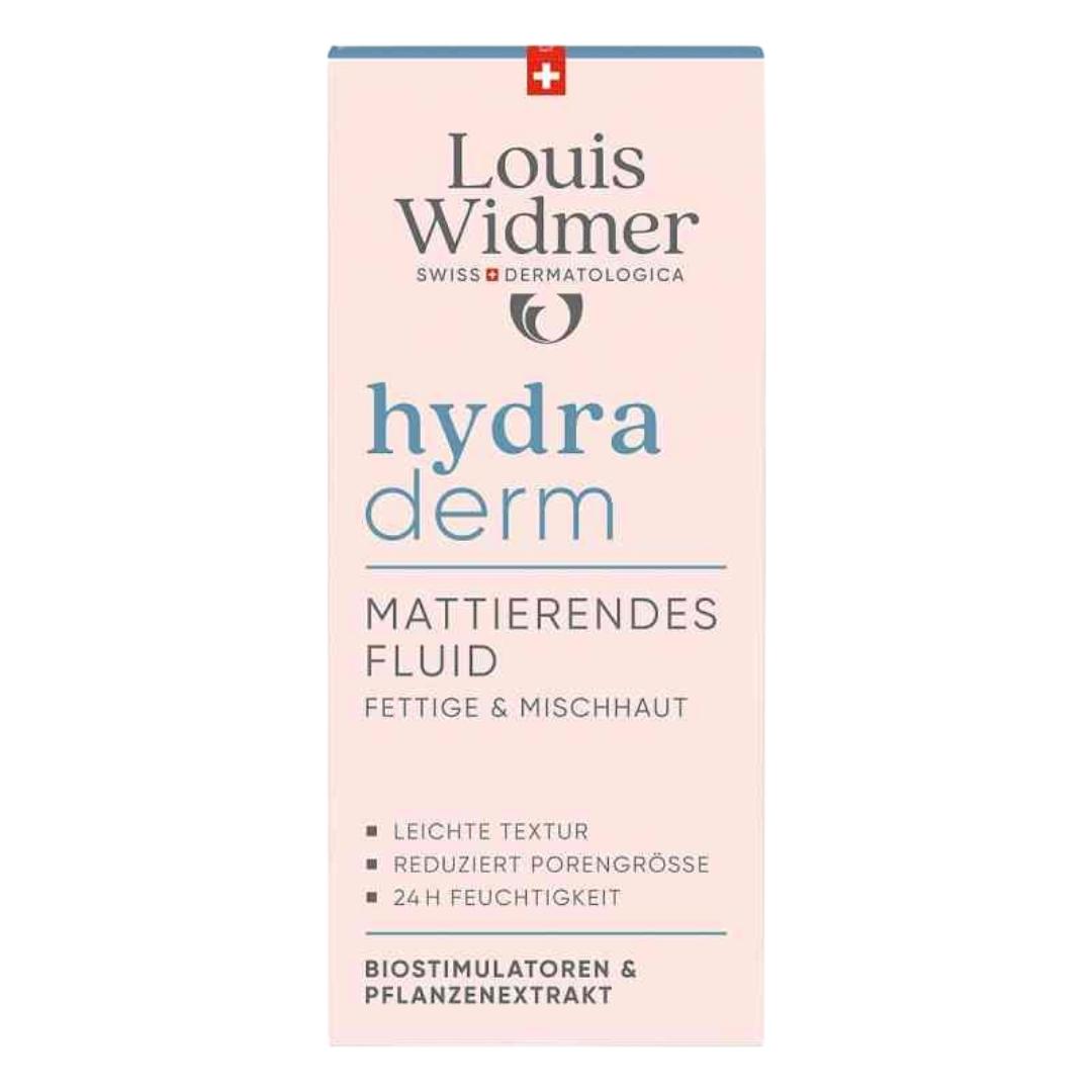 Louis Widmer hydraderm packaging on a white background