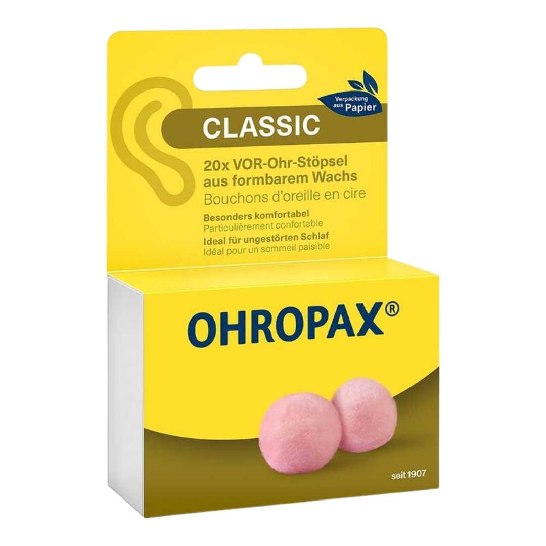 Ohropax Classic Wax Pre-Ear Plugs, 20 count 2025 new package design