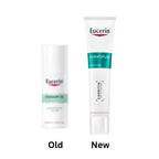 Two Eucerin skincare products labeled 'Old' and 'New' on a white background