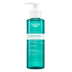 Eucerin Dermopure cleansing gel bottle on a white background