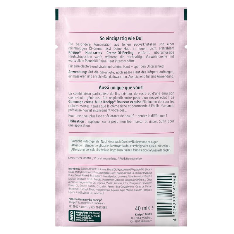 Kneipp hudblød fløde-olie skrælning 40 g