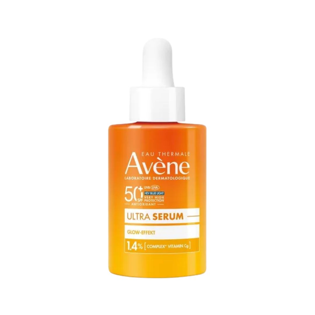 Avene Ultra Serum bottle on a white background