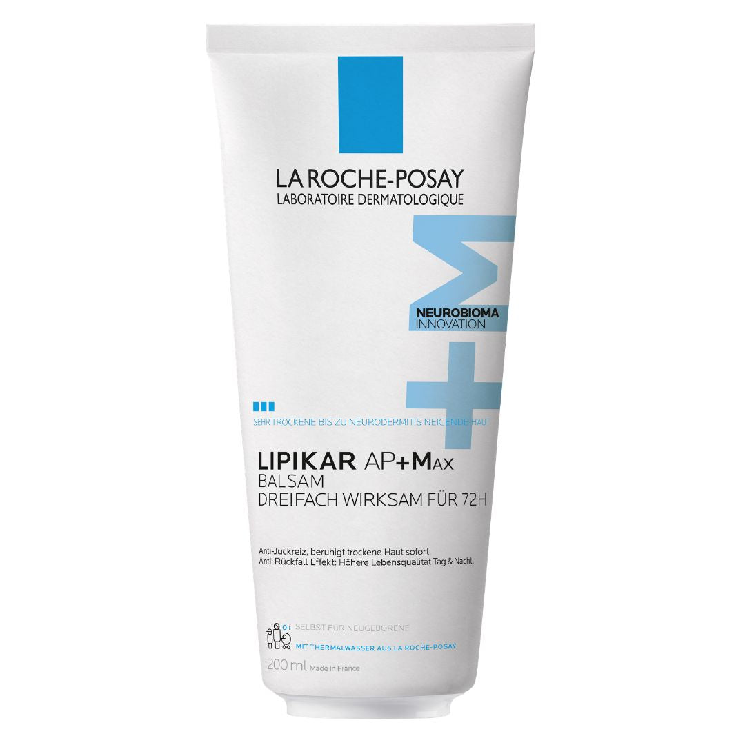 La Roche-Posay Lipikar AP+Max balm on a white background