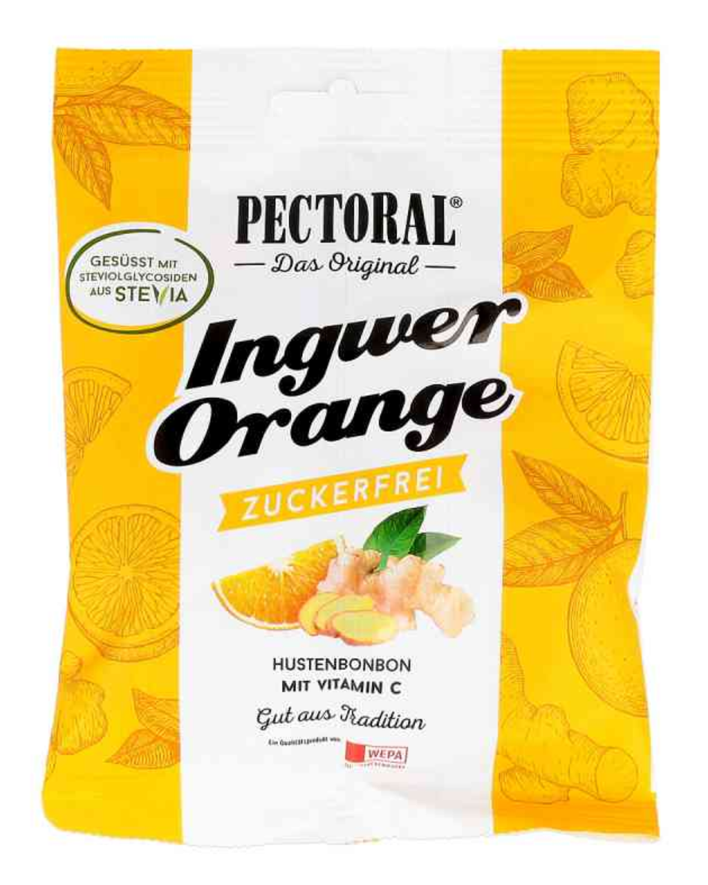 Pectoral Ginger Orange Sugar-Free Candies 60 g