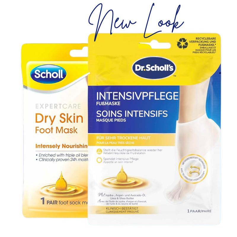 Scholl ExpertCare Care Intensive Foot Masks com 3 óleos valiosos 1 par