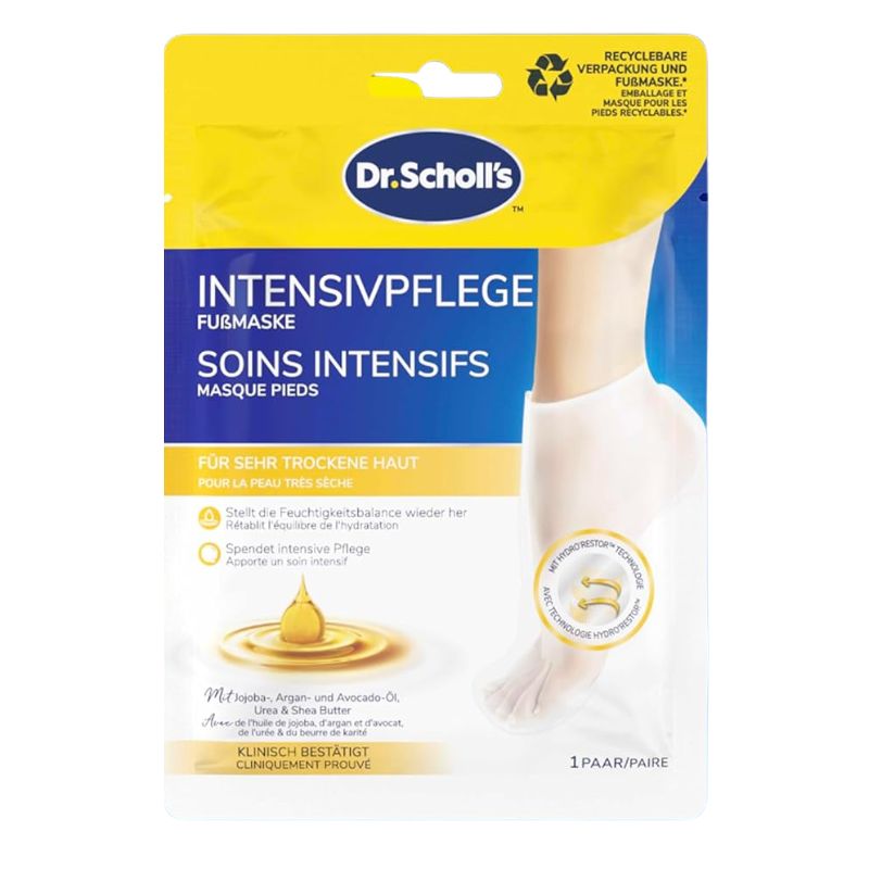 Scholl ExpertCare Care Intensive Foot Masks com 3 óleos valiosos 1 par