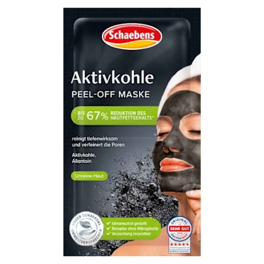 Schaebens Active Charcoal Peel Off Mask 2x8 ml