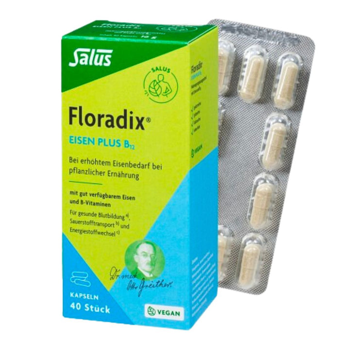 Salus Floradix Iron plus B12 Vegan 40 cap