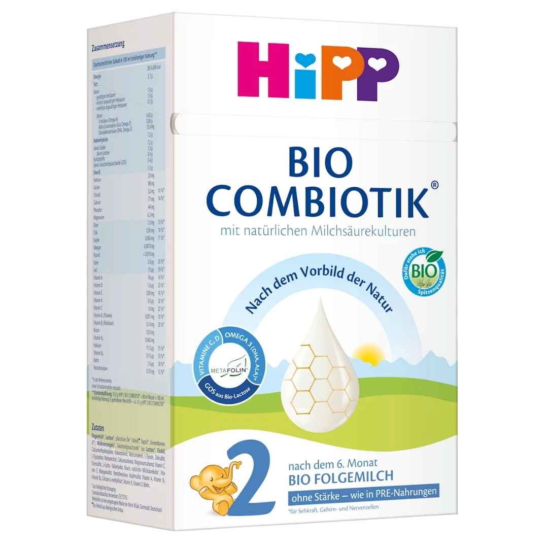 Hipp Bio Combiotik baby formula box on a white background
