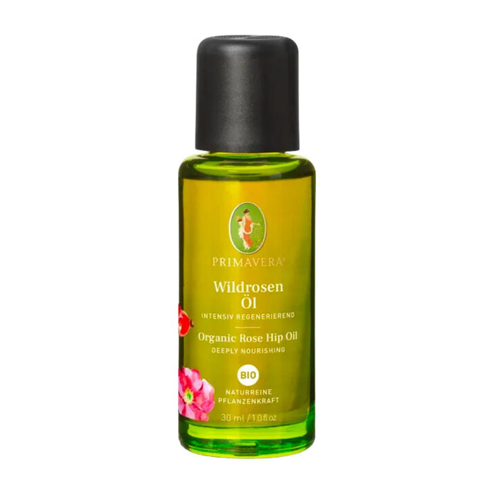 The precious Primavera rosehip oil is a popular skin care oil as it has an intensive skin regenerating, smoothing and moisturizing effect. It is suitable for all skin types, but it is especially helpful for dry, flaky, tired and demanding skin. 