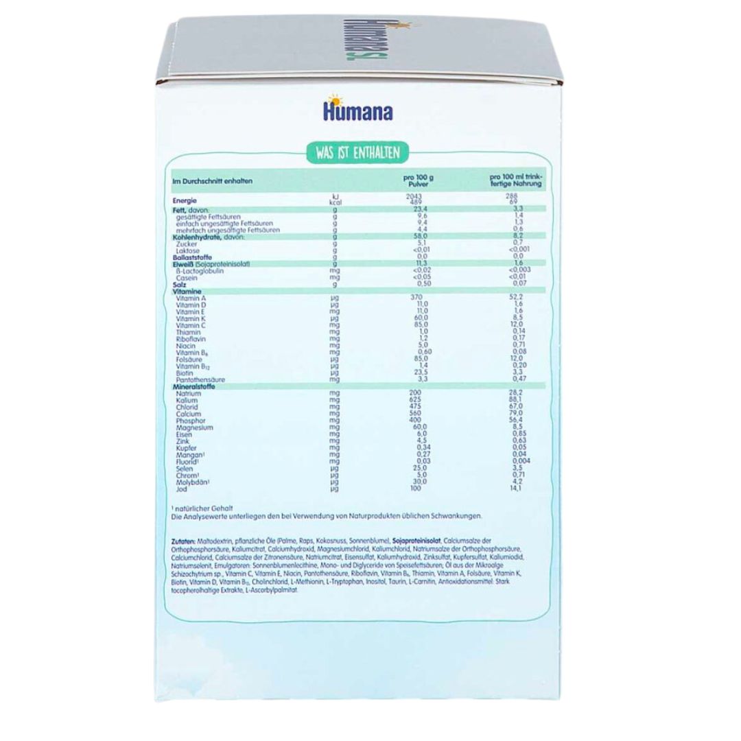 Humana SL Expert FS Dairy-Free Milk Formula From Birth 600 g