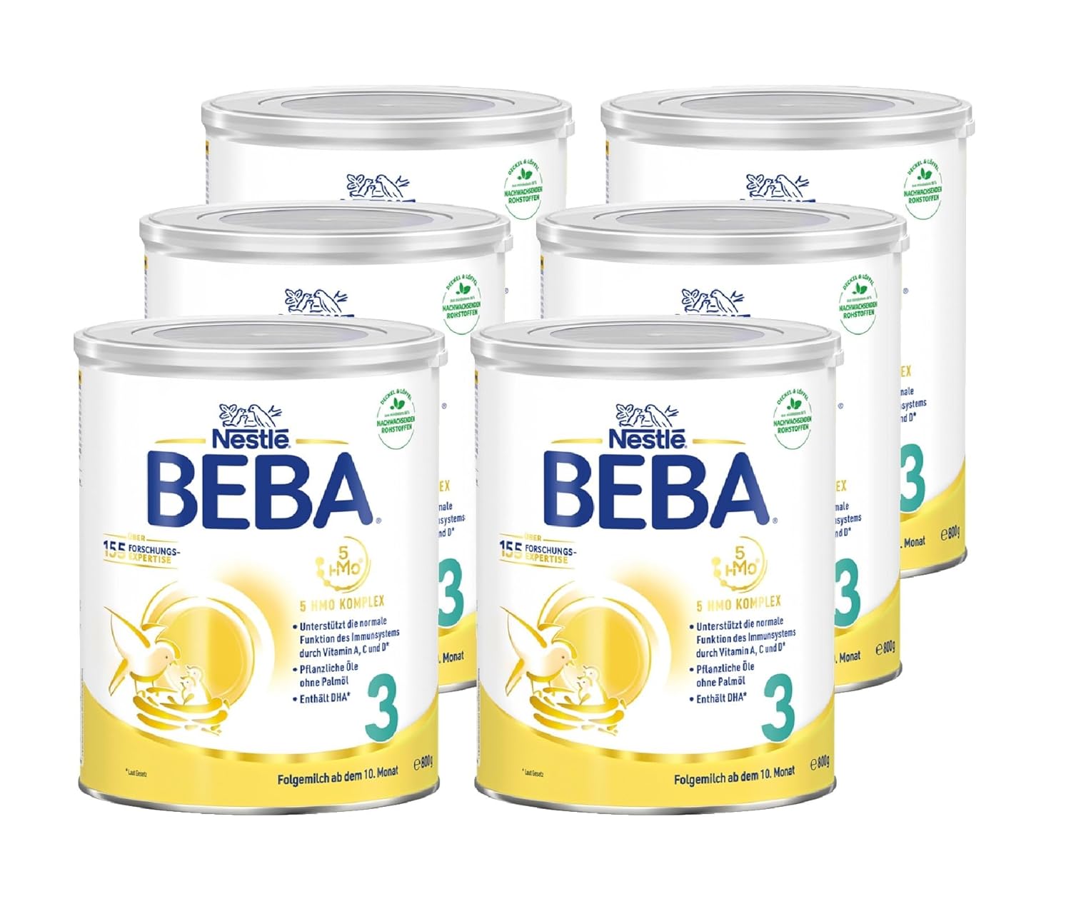 Lait de suivi de la formule BEBA 3 (10 mois +) - Pack de 6 x 800g