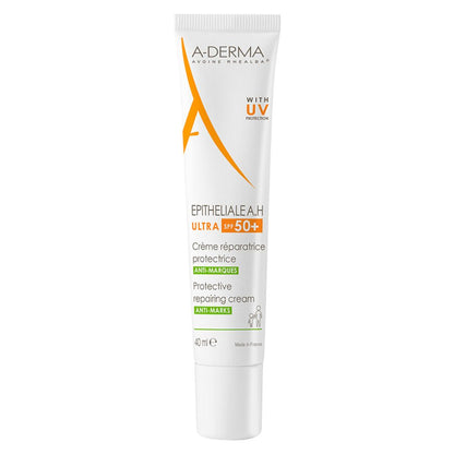 A-Derma Epithelial AH Ultra Cream SPF 50+ acelerates wound healing, prevents scars and provides long-lasting soothing. Prevent scars - by optimally supporting your skin.&nbsp;