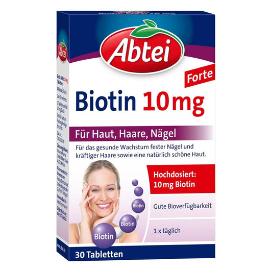 extra small tablet, Beauty from within: biotin, also called vitamin H, supports the healthy growth of firm nails and strong hair as well as naturally beautiful skin from the inside out