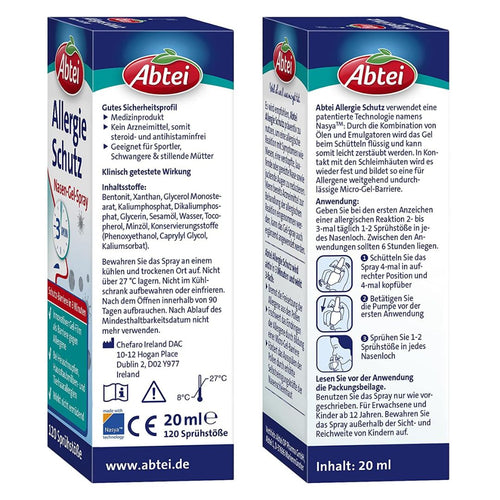 Abtei alergijos apsauga nosies gelio purškalas 20 ml