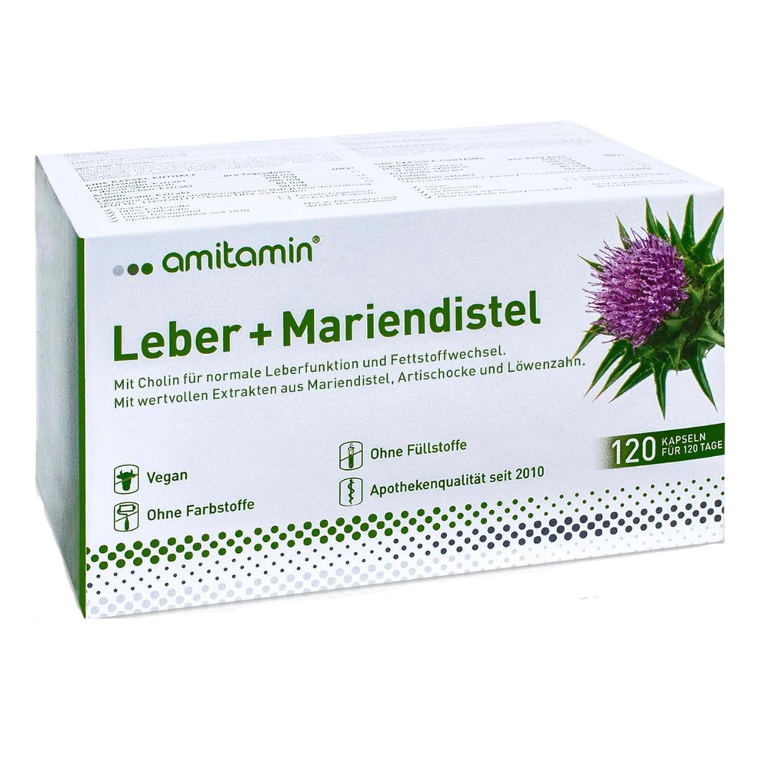 Ficat de amitamină + lapte Thistle plus anghinare și colină