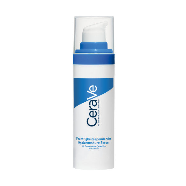 CeraVe moisturizing hyaluronic acid serum with 3 essential ceramides and vitamin B5 - for a strengthened skin protective barrier and intensive moisture for the face.
