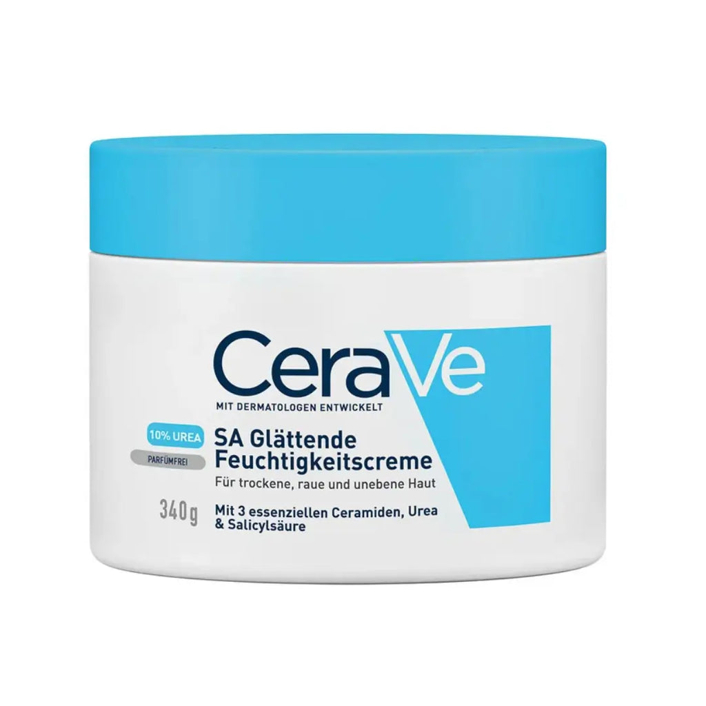 Jar of CeraVe SA 10% Urea Cream for dry, rough and uneven skin
