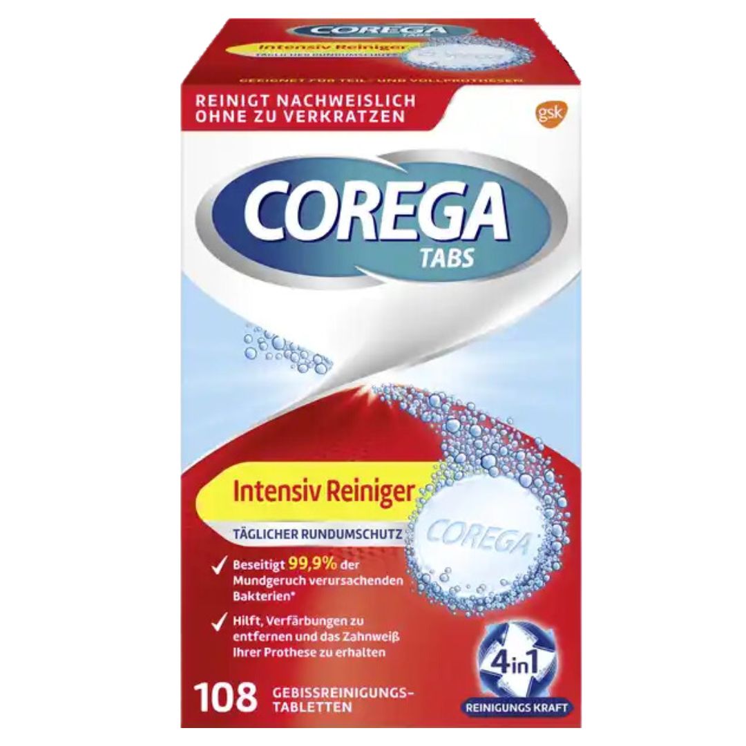 COREGA kartice intenzivno intenzivno čišćenje proteza 108 kartica