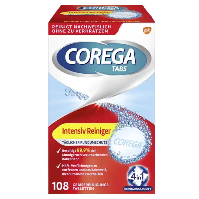 Corega Tabs Intensiv Intensive Denture Cleaning 108 tabs