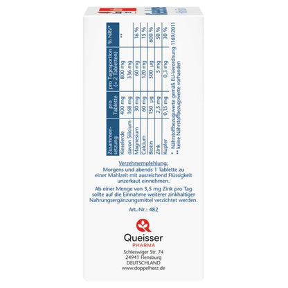 Side of the package showing the table of nutritional values