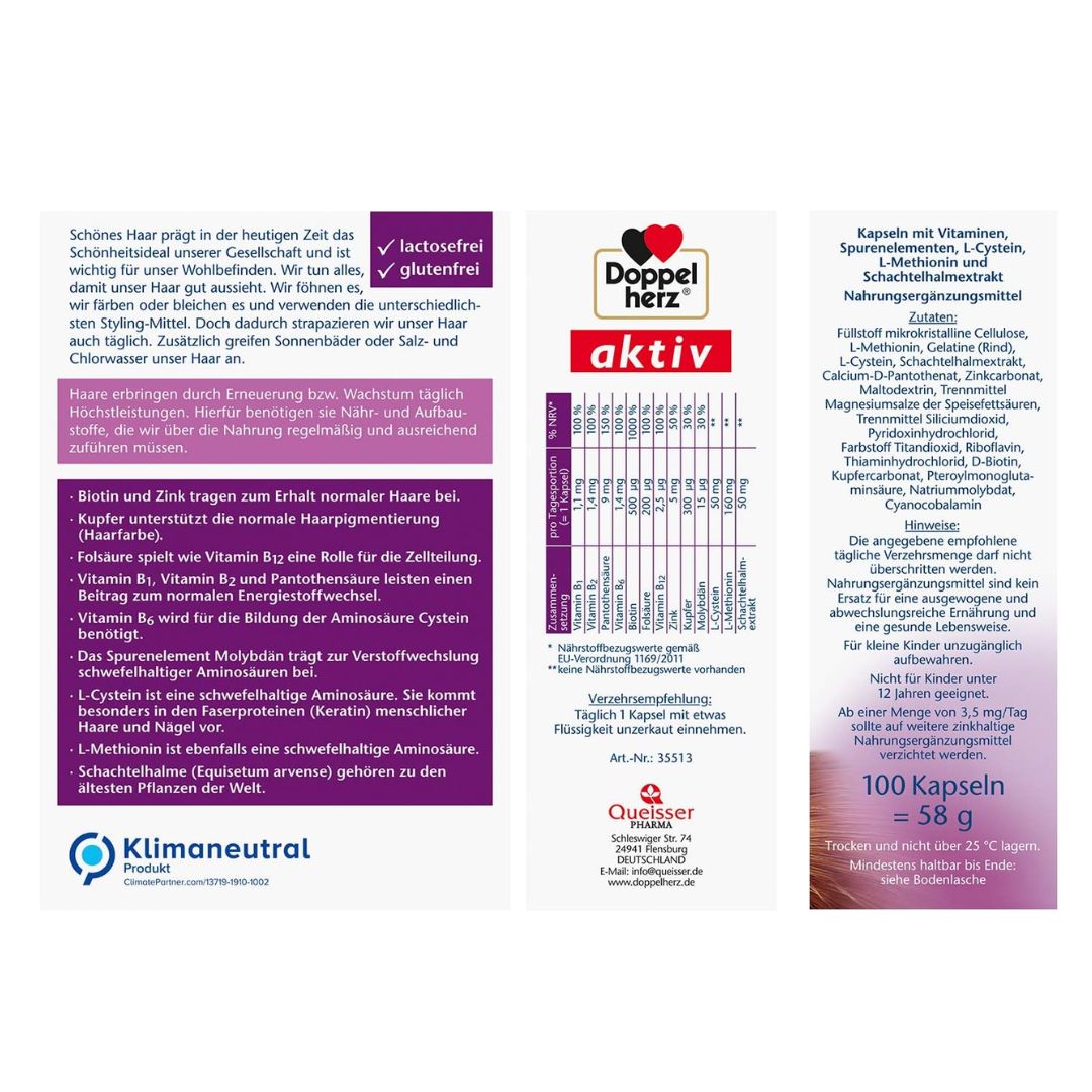 Doppelherz Hair Intensive - pentru părul sănătos 100 capac