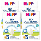 Hipp Bio Combiotik 3 baby formula packages on a white background