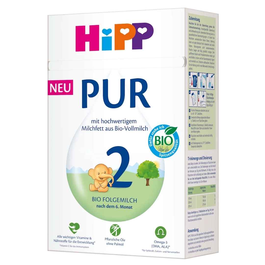 HiPP 2 PUR Organic Follow-On Milk Formula (6+ months) 4x500g