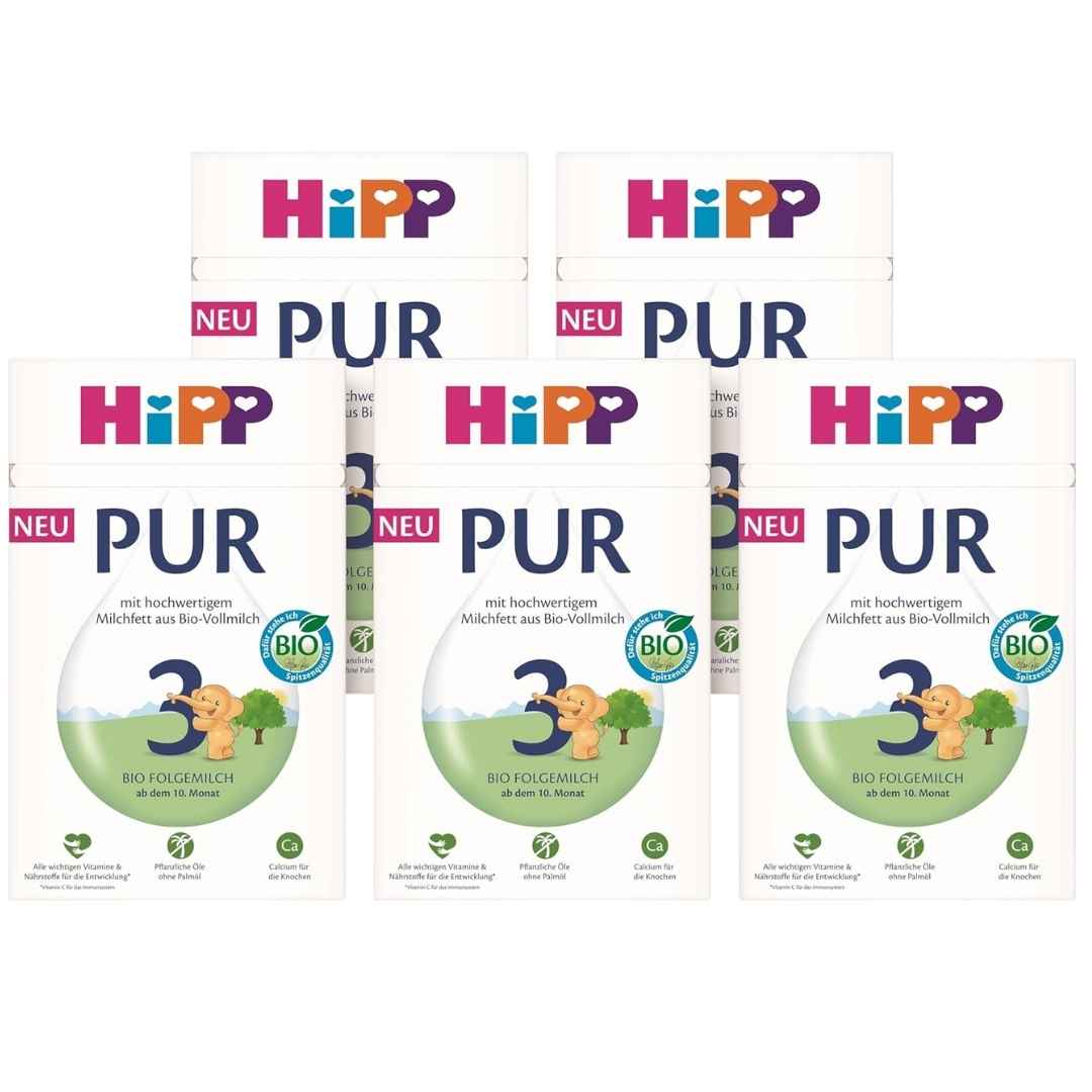 <tc>Hipp</tc> Lait de suite biologique pour nourrissons 3 PUR (10 mois et plus) - Lot de 4 x 500 g
