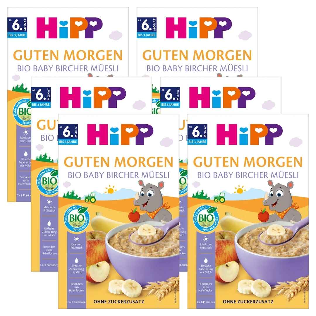 Hipp Organic Cereal Porridge Bircher Muesli - Pack of 6 x 250g