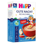 Hipp baby cereal box with a tiger character and apple flavor indication