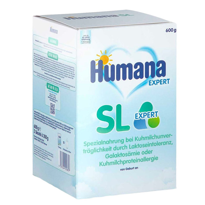 Humana SL Expert FS is special food for cow's milk intolerance due to lactose intolerance, galactosemia or cow's milk protein allergy. VicNic.com