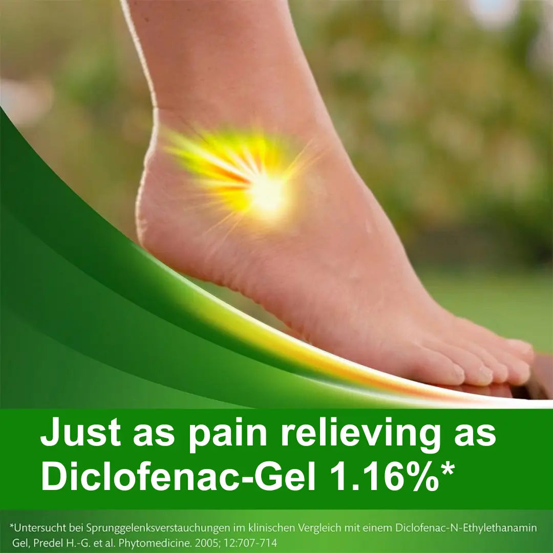 Just as pain relieving as Diclofenac-Gel 1.16%*