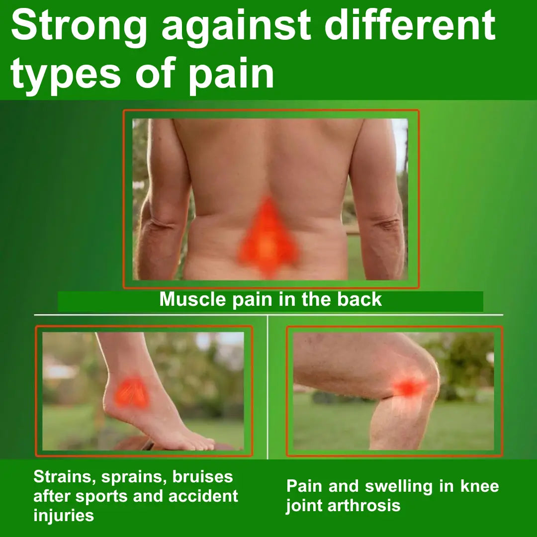 Strong against different types of pain: Strains, sprains, bruises after sports and accident injuries, pain and swelling in knee joint arthrosis.