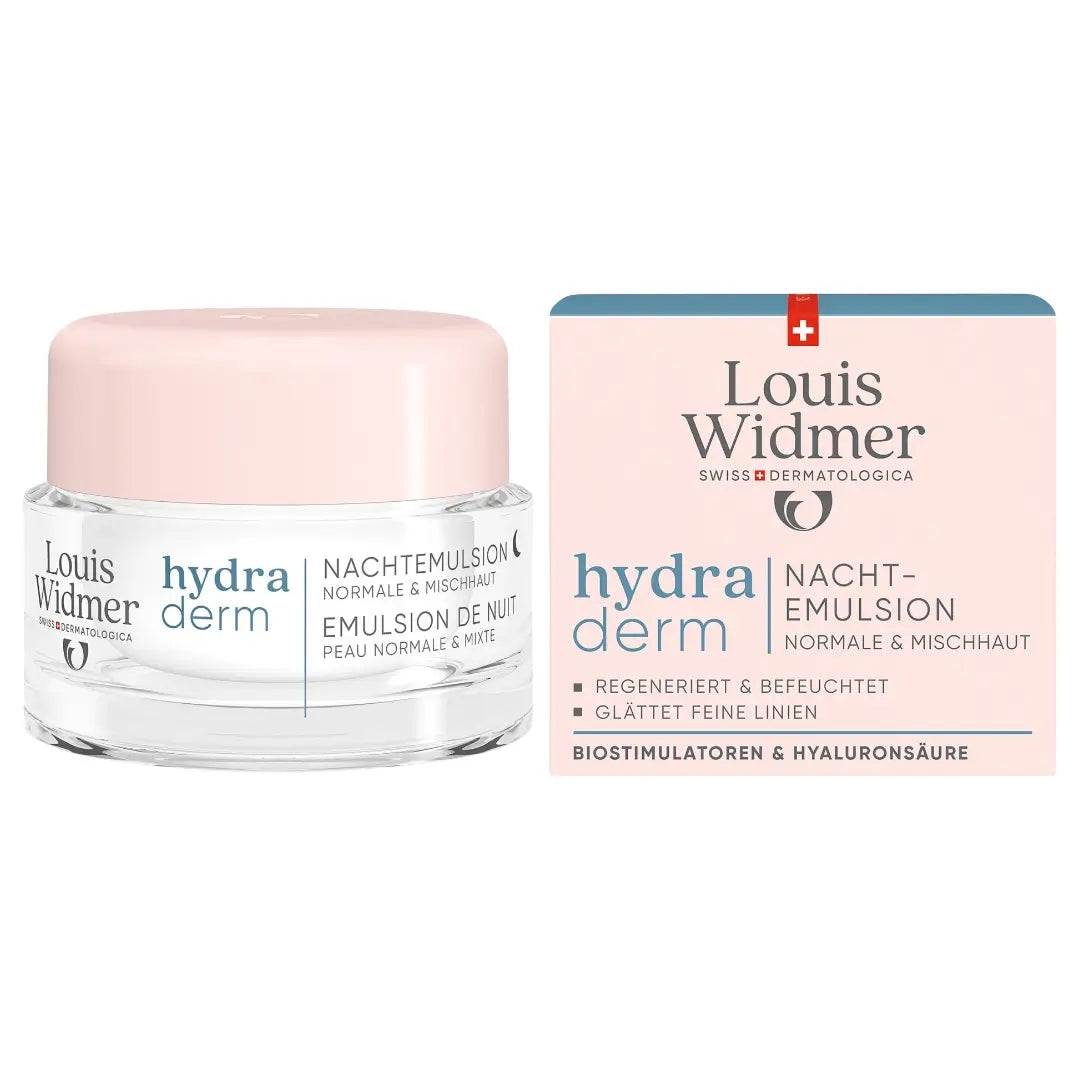 Louis Widmer Hydraderm Night Emulsion for Normal & Combination Skin Lightly Scented 50 ml