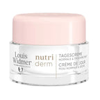 Louis Widmer Nutri Derm cream jar with pink lid on a white background