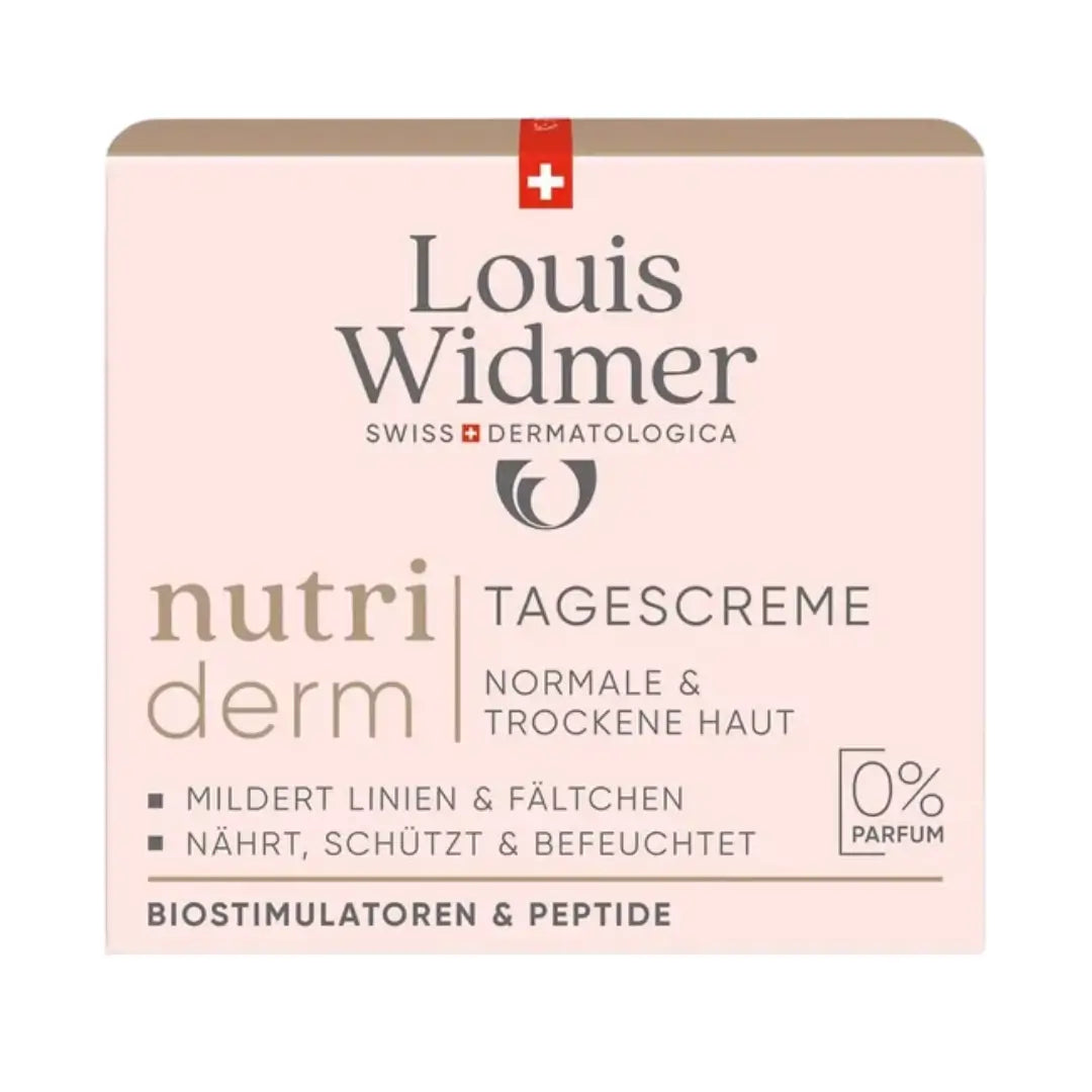 Louis Widmer nutriderm "Tagescreme" day care packaging on a white background