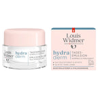 Louis Widmer Hydra Derm cream jar and packaging on a white background