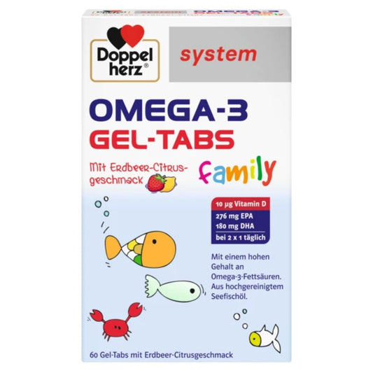 Doppelherz System Omega-3 Family Strawberry 60 Gel-Tab