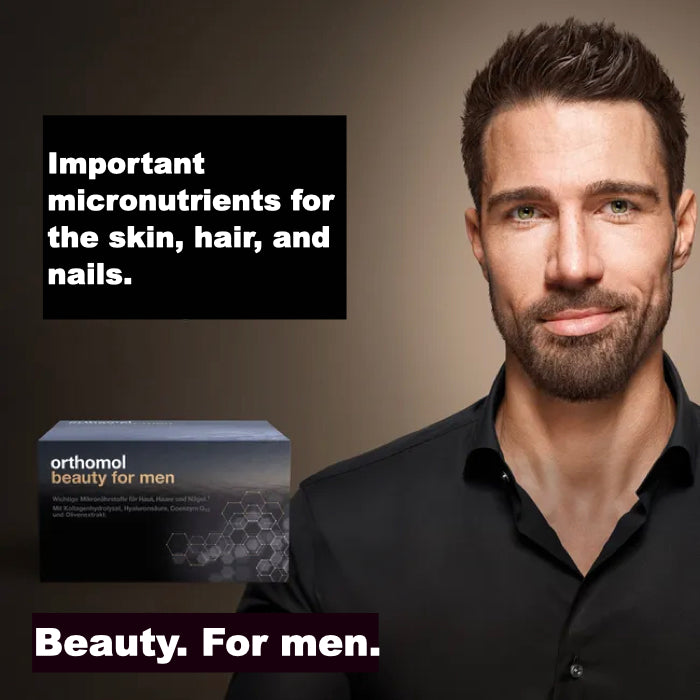 Lifestyle photo of Orthomol Beauty for Men. 