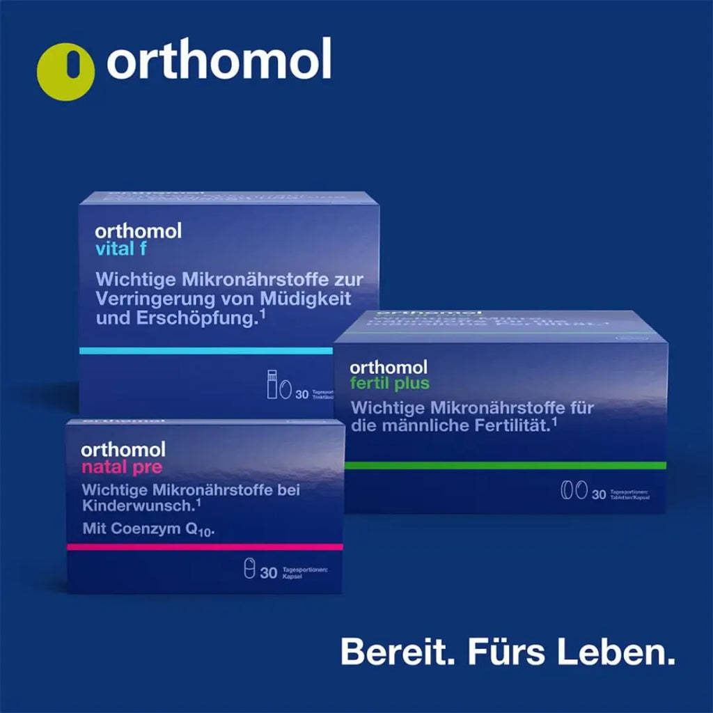 Orthomol natal is ideal to combine with Orthomol Natal Pre, ertil Plus and Vital F