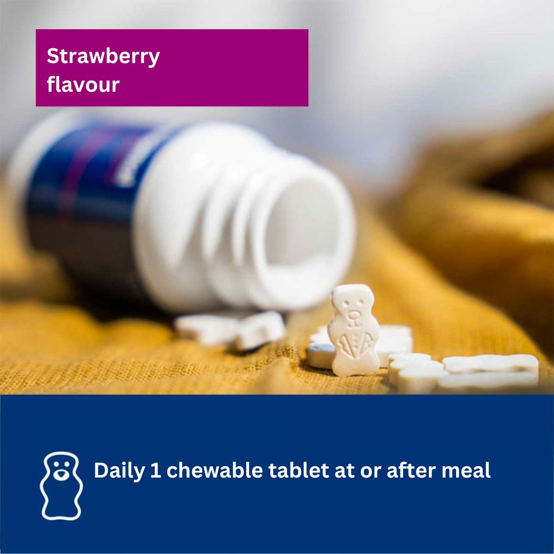 supplement for targeted support of the child's intestines. As a bear-shaped chewable tablet with a delicious strawberry flavor, Orthomol Pro junior is ideal for children.  VicNic.com