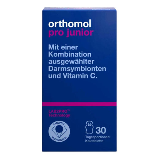 Orthomol Pro junior is a dietary supplement for targeted support of the child's intestines. As a bear-shaped chewable tablet with a delicious strawberry flavor, Orthomol Pro junior is ideal for children. VicNic.com